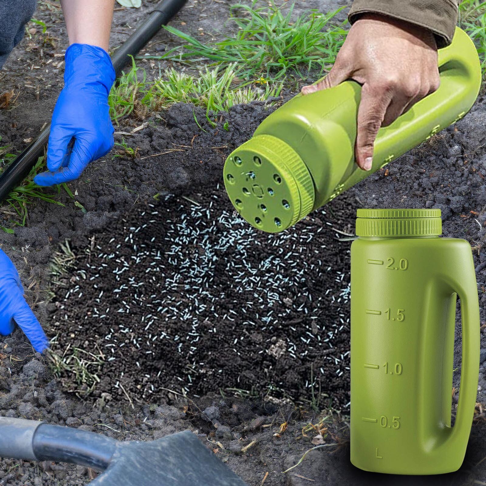Scotts Whirl - Esparcidor manual para semillas de césped, fertilizan