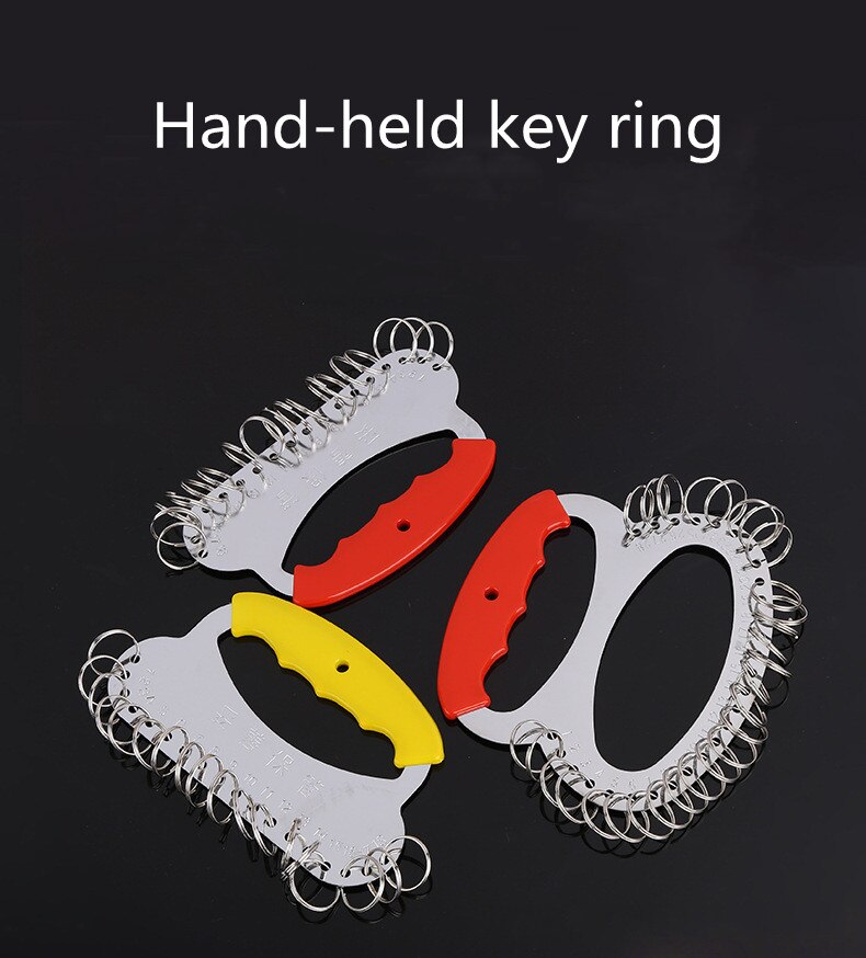 Key embryo and keyhole for multi-position key ring stainless steel panel thickened key holder storage portable ring