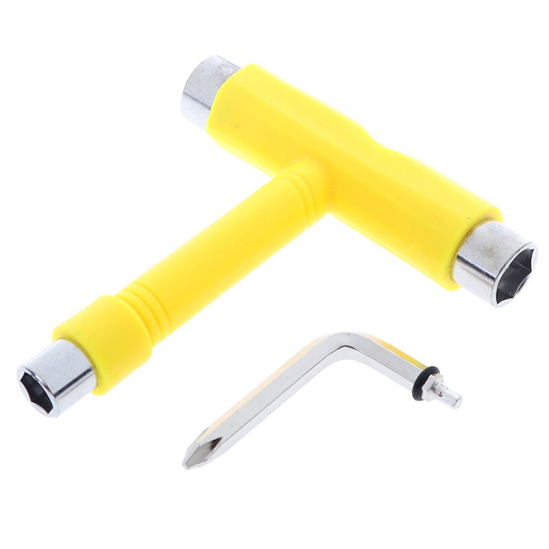T-typ skateboard verktyg skruvmejsel socket skate t-tool spark scooter verktyg: Yl