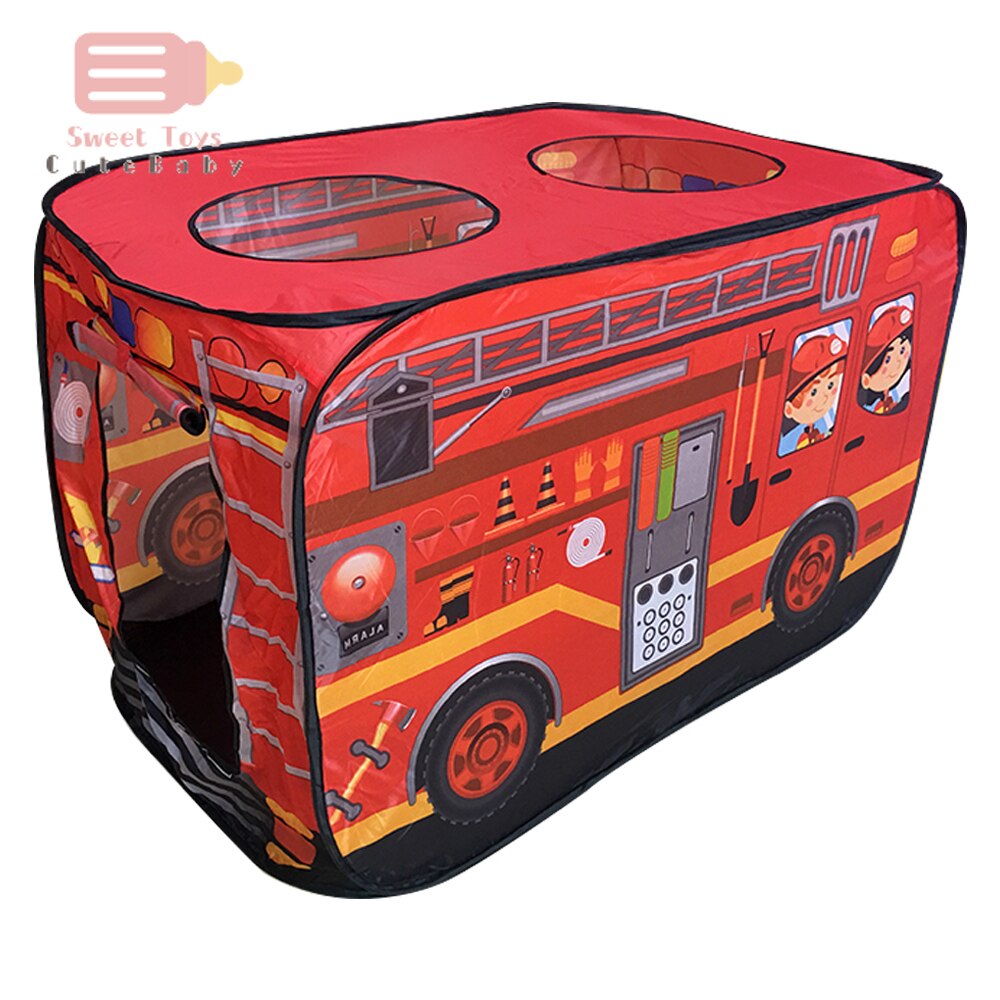 Kinder Kinder Zelt Popup Spielen Zelt Spielzeug Outdoor Faltbare Spielhaus Feuer Lkw Polizei Auto Spiel Haus Bus Zelt Indoor Outdoor spiel