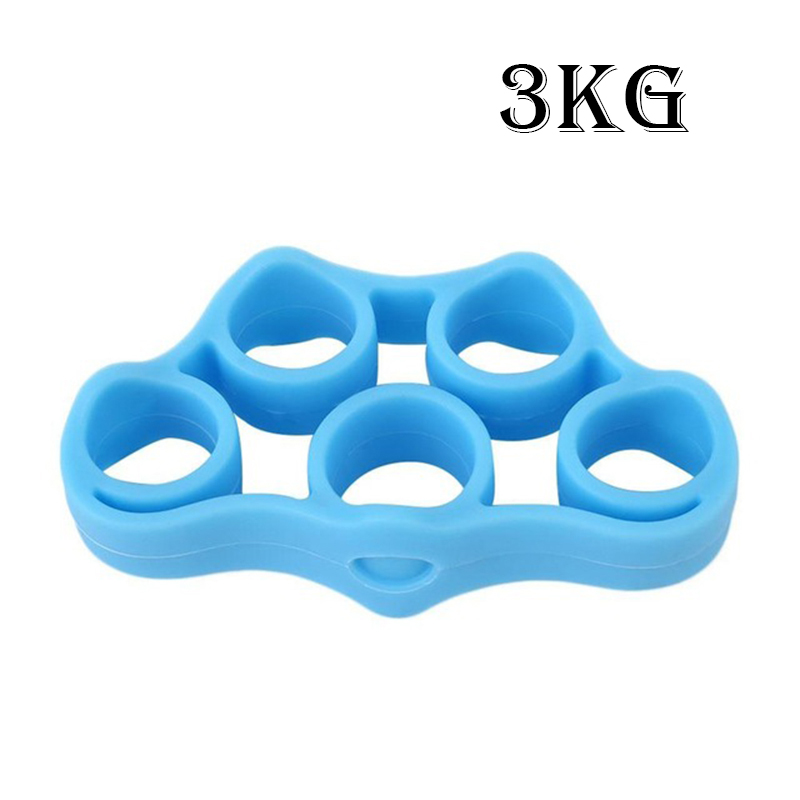 Finger Gripper Resistance Bands Finger Stretcher Silicone Hand Exerciser Grip Strength Wrist Trainer Fitness Equipment: Blue