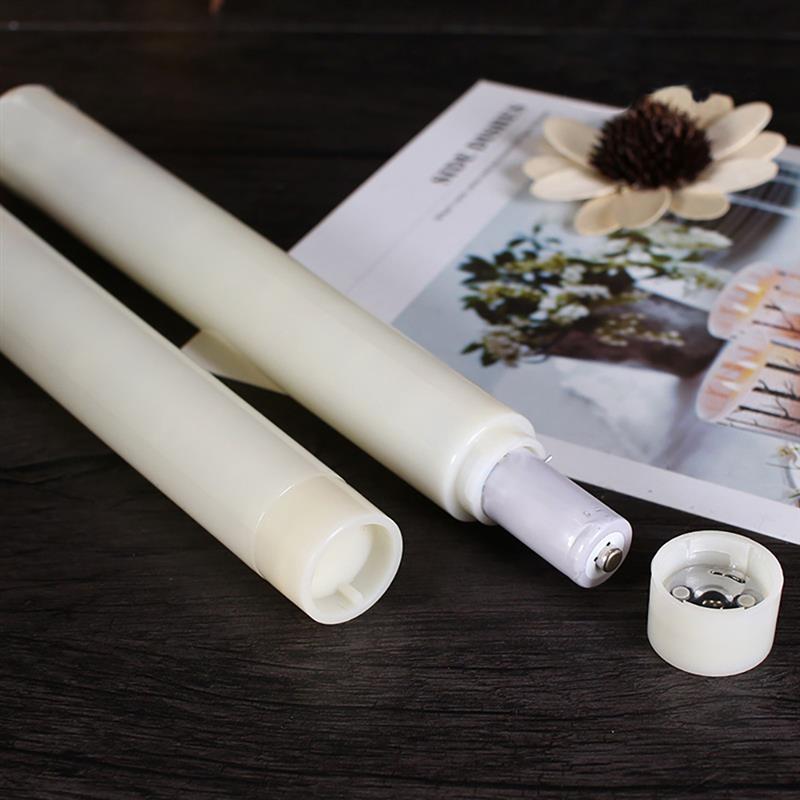 Flickering Candles Real Wax Candles LED Window Taper Candles with Timer and Remote Control Battery Operated Automatic Timer