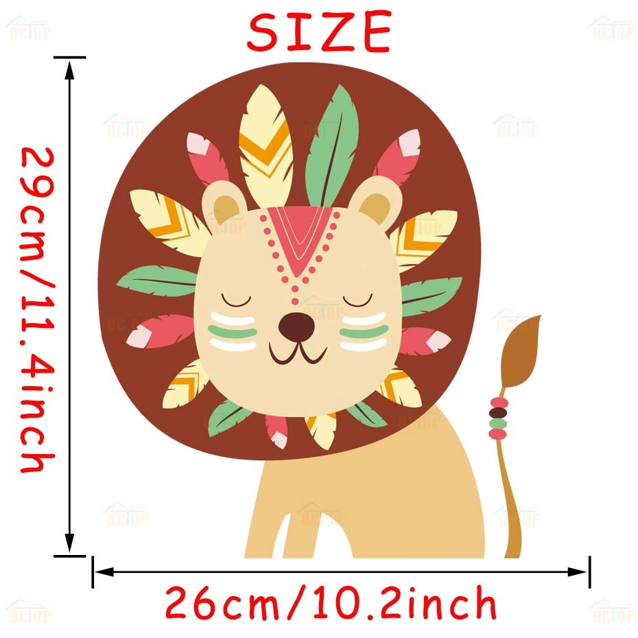Chasse Tribal bois raton laveur chat mur décalcomanie chambre décor lapin ours autocollants pour pépinière enfants chambre maison murale: FCS8431