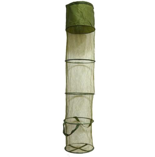 LEO 5 capas plegable pesca cesta red Dip pesca jaula para mantener peces vivos en el agua de 30cm * 140cm herramienta accesorio de pesca: 25 x 110 cm