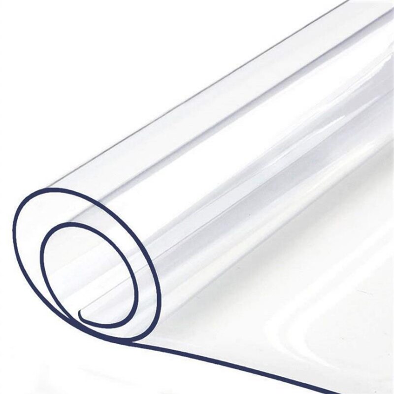 Doorzichtige bureau-onderlegger, antislip, getextureerde, zachte pvc-schrijfmat - ronde randen bureau-beschermer