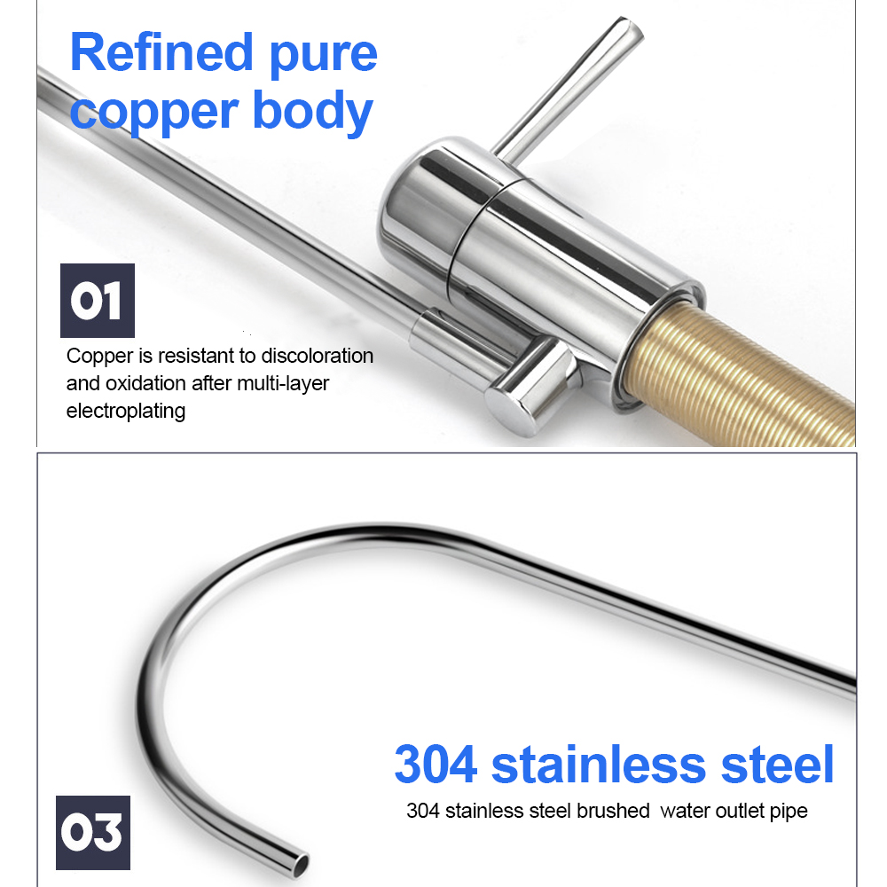 Wasserhahn aus Edelstahl 304, Umrüstarmaturen unter der Theke, Umstellerkartusche für Amway-Wasserreiniger