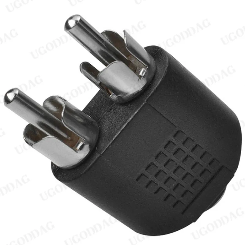 3,5 mm audio stereo jack vrouwelijk naar 2 RCA mannelijk audio jack connector adapter converter voor luidspreker