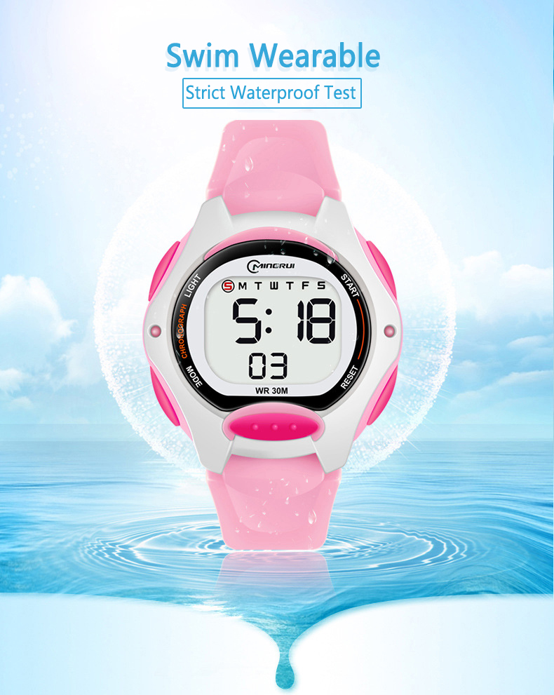 UTHAI CE13 freundlicher Elektronische Uhr Mädchen Sport Wasserdicht Nachtlicht Wecker Prüfung Schüler Multifunktionale Jungen Uhren