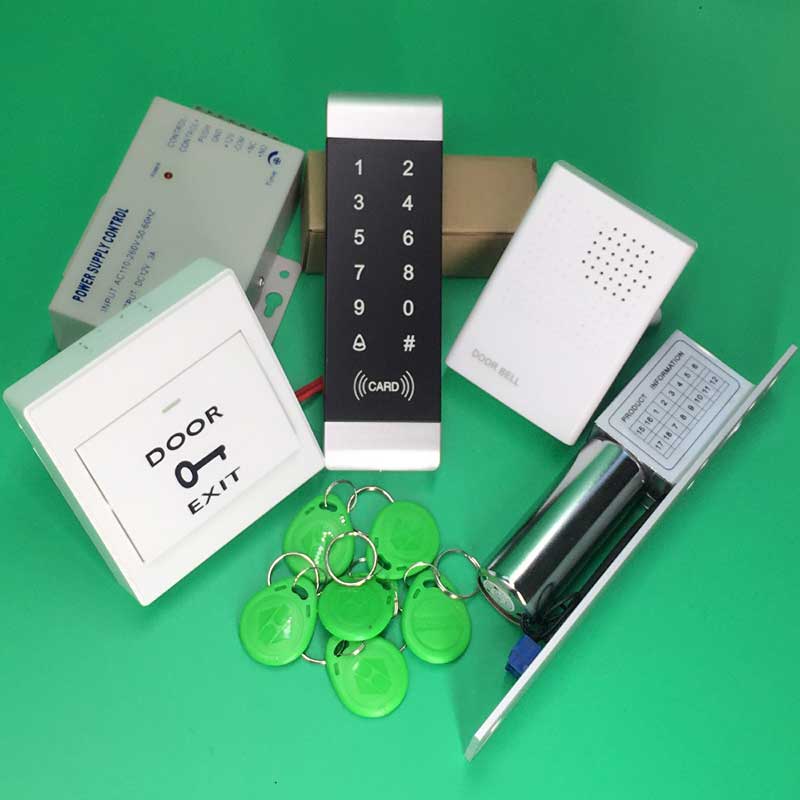 FRID Access Control Kit Electric Lock + Touch Keypad Door Security For Security System