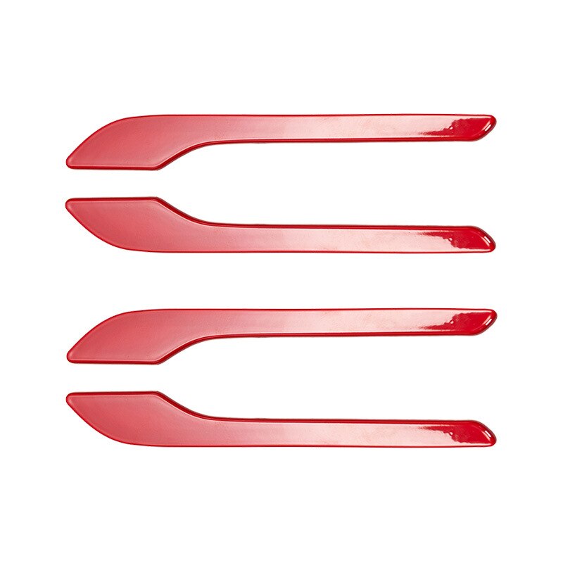 Juego de 4 unids/set para molduras de manija de puerta de coche Tesla modelo 3, pegatinas decorativas, modelo Y Kit de cubierta de manija de modificación de plástico ABS, Protector: bright red