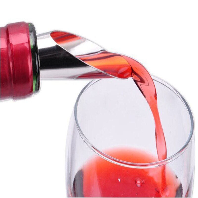 2-in-1 Vino Rosso Bicchiere di Champagne In Acciaio Inox Dispositivo di Versamento Del Silicone di Sughero del Vino Fermacorda e ganci Vino Pourer Wine Decanter pietra del Whisky Fresco