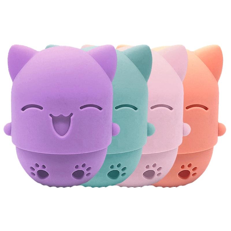 1Pc Beauty Sponge Stand Storage Case Makeup Blender Puff Holder Empty Cosmetic Egg Shaped Rack Transparent Puffs Drying Box
