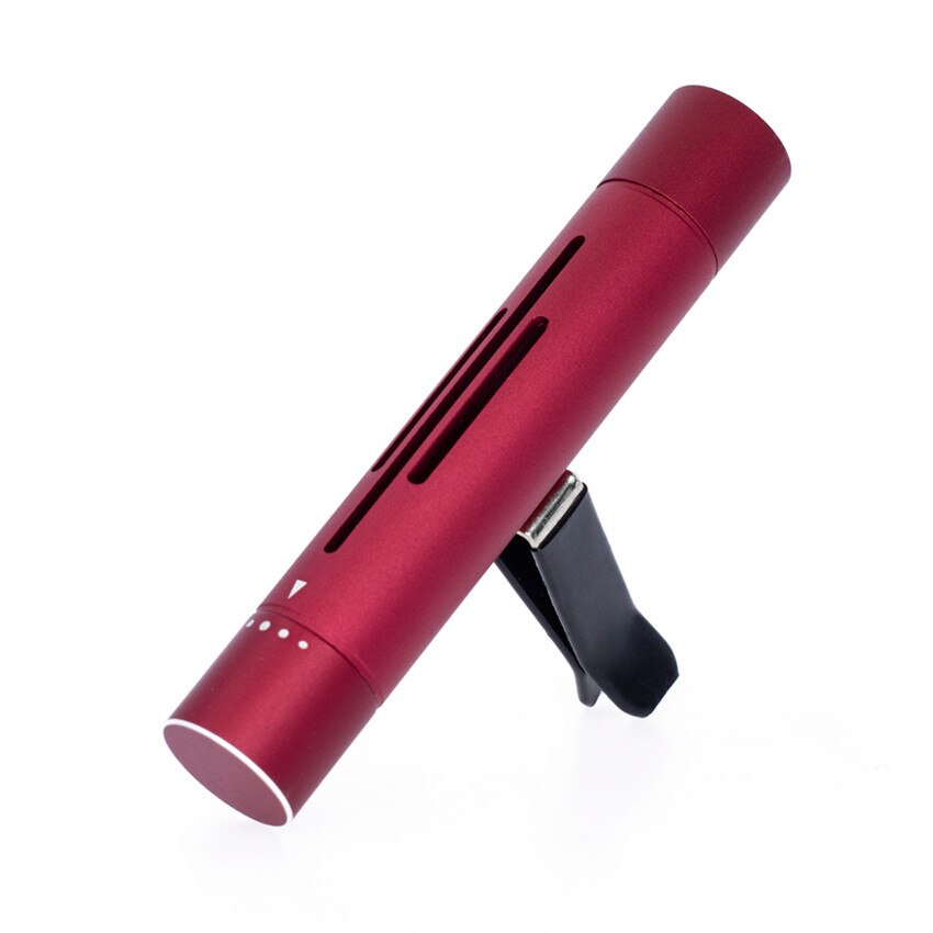 Zylinder Auto Diffusor Medaillon Auto Outlet Parfüm Vent Clip Auto Klimaanlage Düfte Diffusor Aroma Solide Parfüm männer: red color no bar