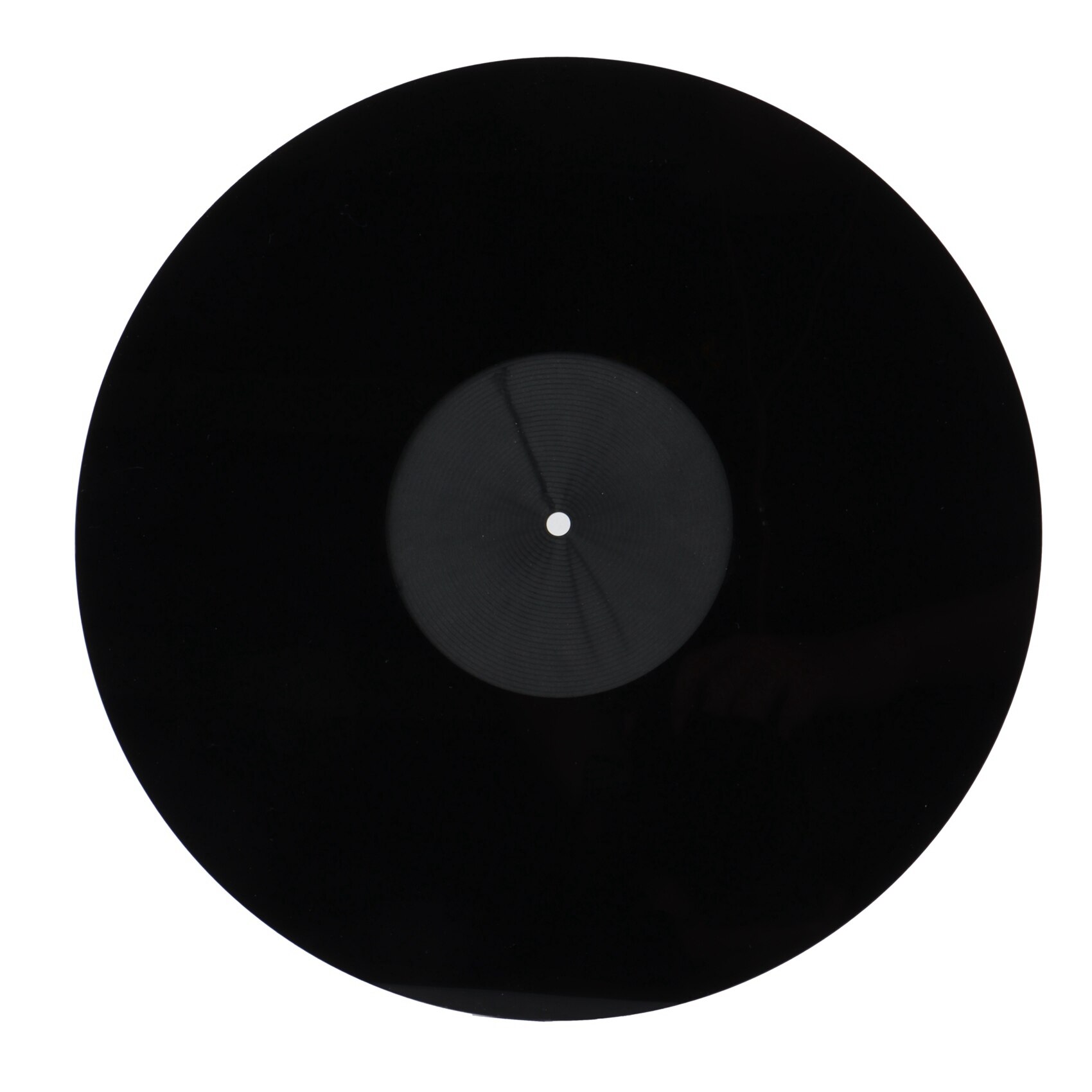 Tapete giratorio de acrílico para tocadiscos LP, ayuda a reducir el ruido debido a la estática y al polvo: Black