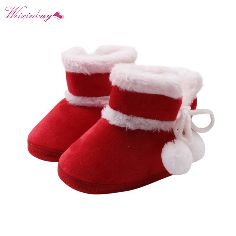 Nette Rote Baby Mädchen Stiefel Winter Herbst Dicke Warme Plüsch Party Prinzessin Kinder Schuhe