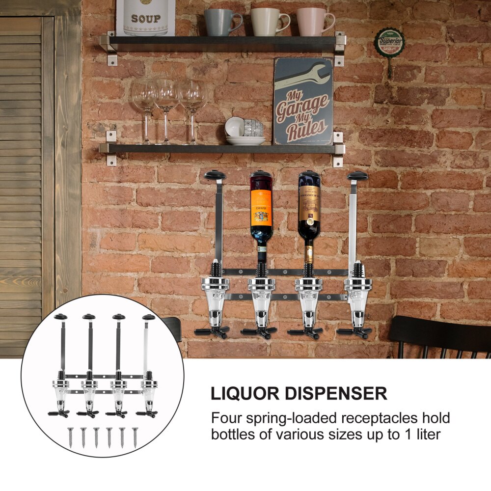 Wijn Dispenser Machine Wall Mounted 4-Station Drank Drinken Schenker Thuis Bar Gereedschap Voor Bier Soda Coke Fizzy Soda