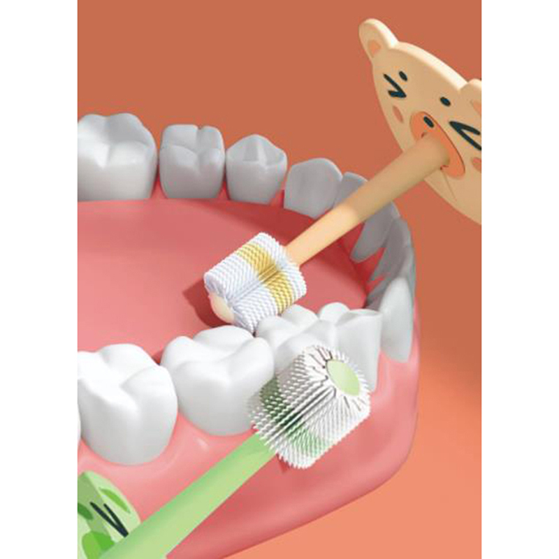 360-Graden Gratis Rotatie Veiligheid Zachte Tandenborstel Kids Mondhygiëne