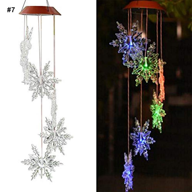 Led Zonne-energie Zonne-energie Wind Chime Light Led Opknoping Hanger Spinner Windchime Outdoor Thuis Tuin Decoratieve Craft: 07