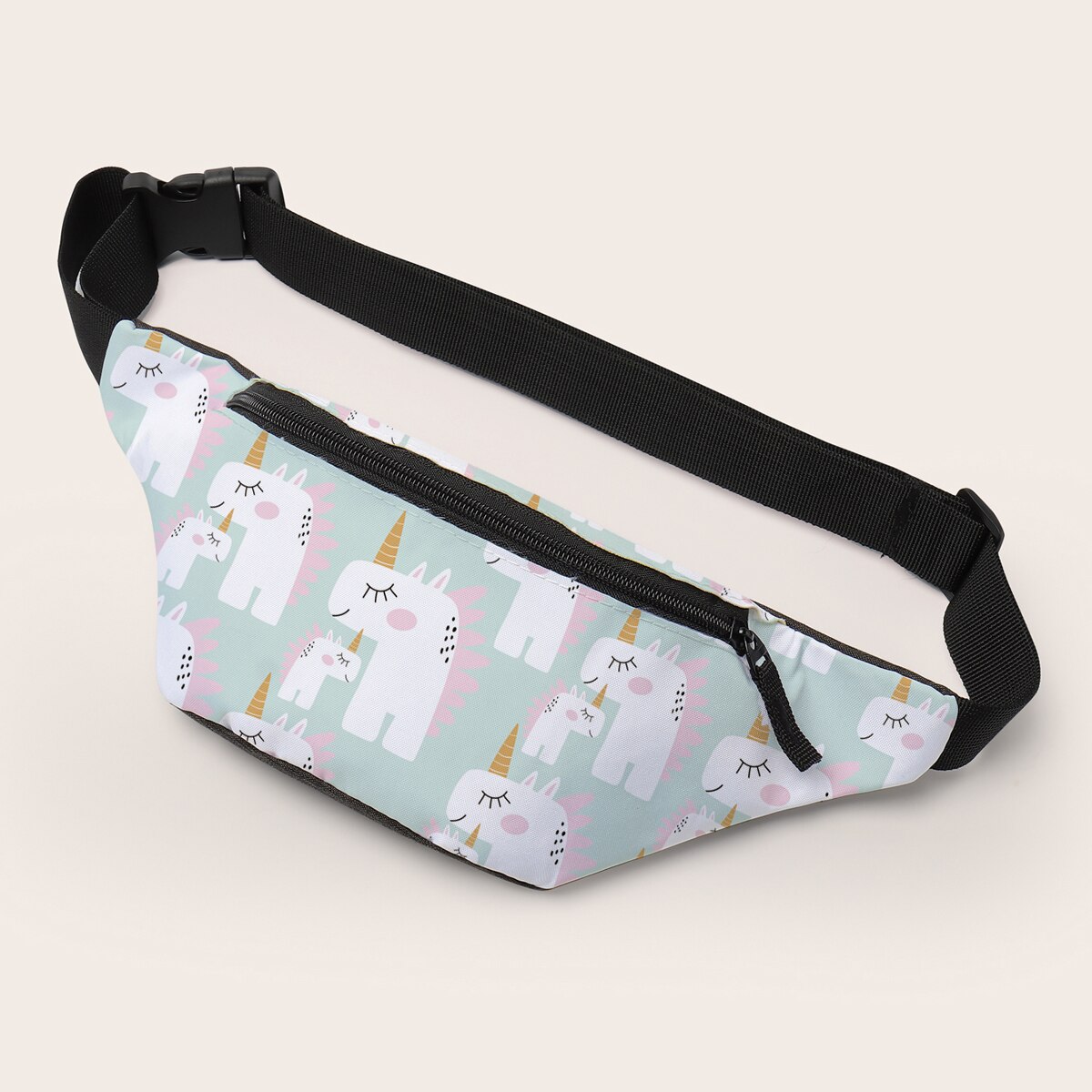 Deanfun-riñonera con estampado 3D de unicornio, Blanca, para mujer, D18014