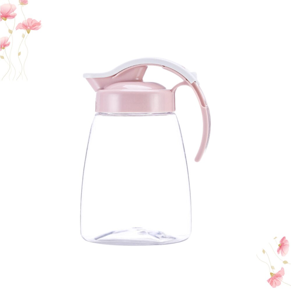 Beverage Storage Container Heat Cold Water Jug Plastic Juice Pitcher Household Teapot Kettle - Size L (Pink): Pink 1