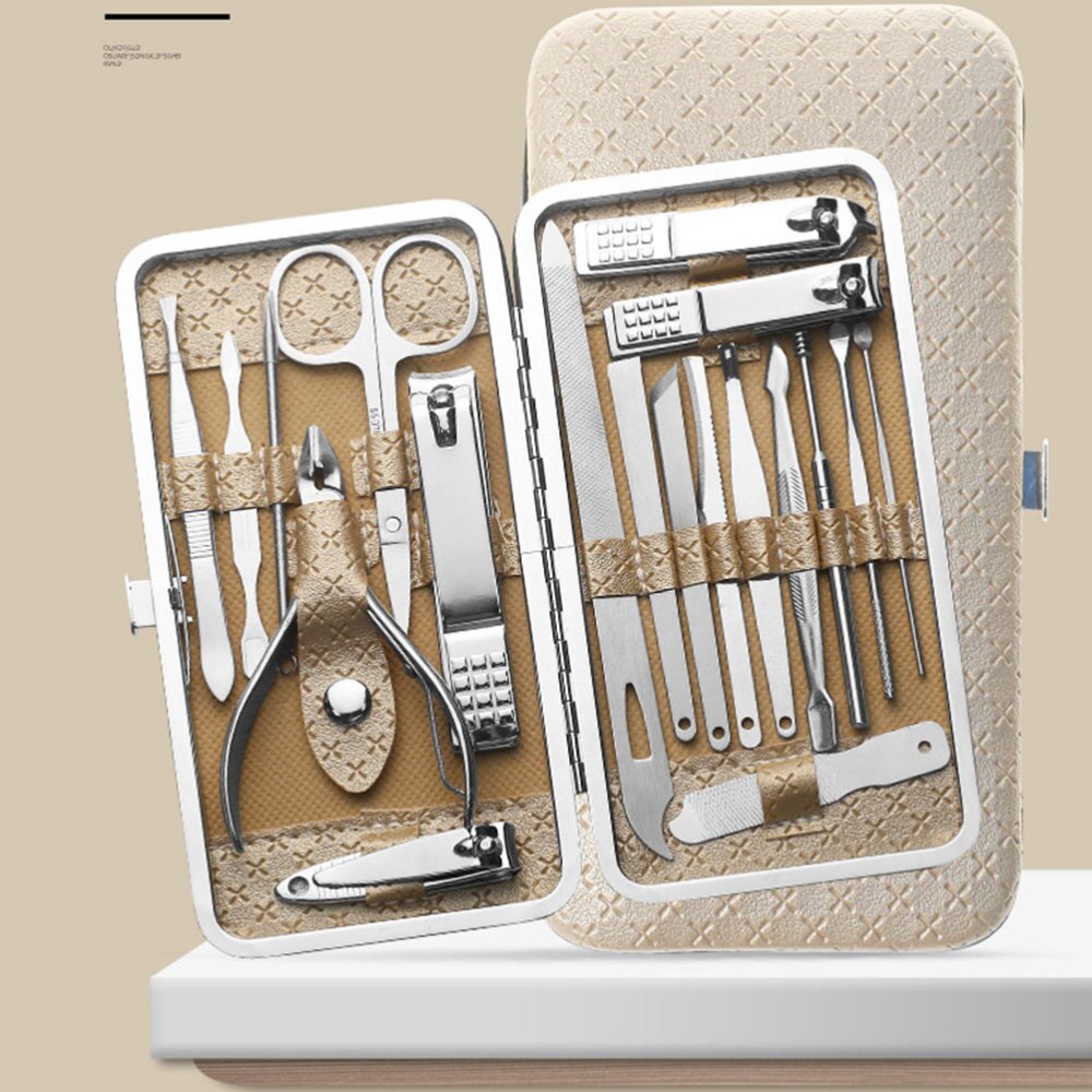 1 ensemble d'outils de manucure dissolvant de peau morte coupe-ongles pinces à cuticules tondeuse à cuticules pour homme femme Home Shop (Kh