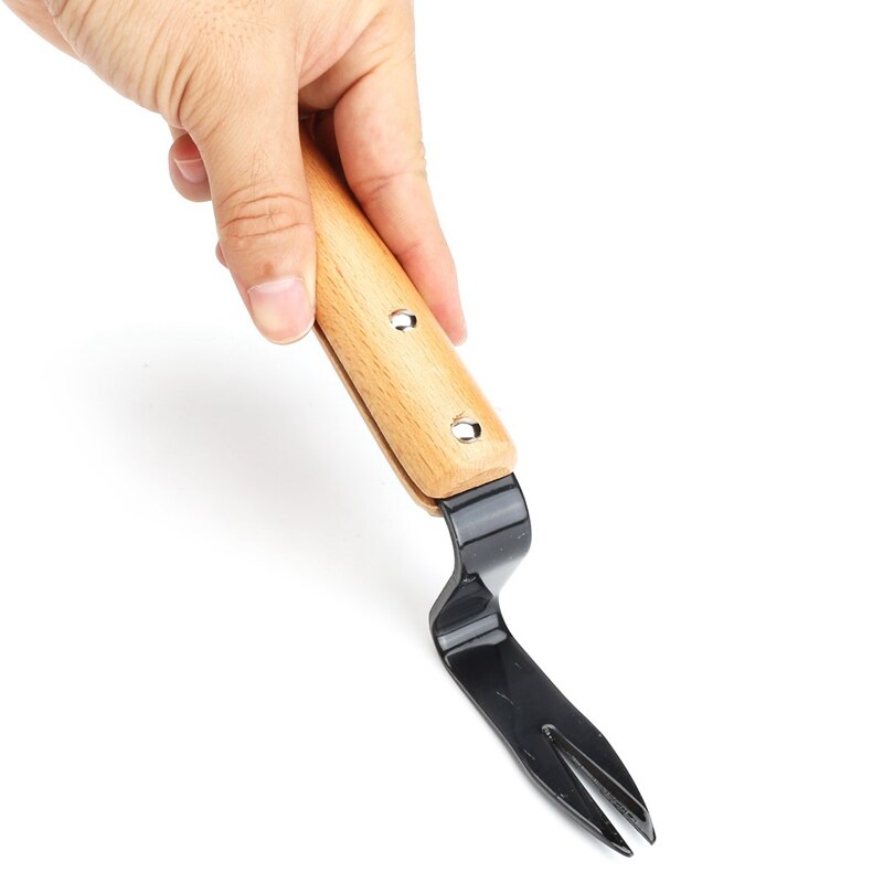 GYTB fourche tête main désherbeur extracteur Patio en acier au carbone bois poignée jardin enlever les mauvaises herbes pelle jardin cour coupe outils