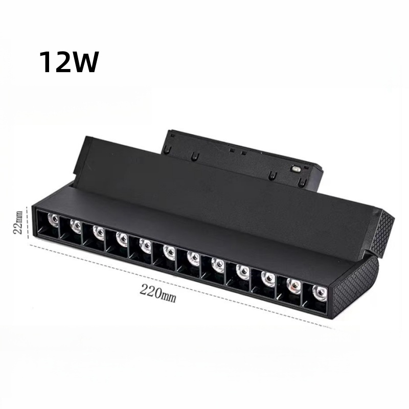 Holofote embutido de led, 6w, 12w, 18w, 24w, luz de pista magnética, grade dobrável, holofote de teto, luz interna, dc48v/ac220v: LIGHT BLUE / Bege