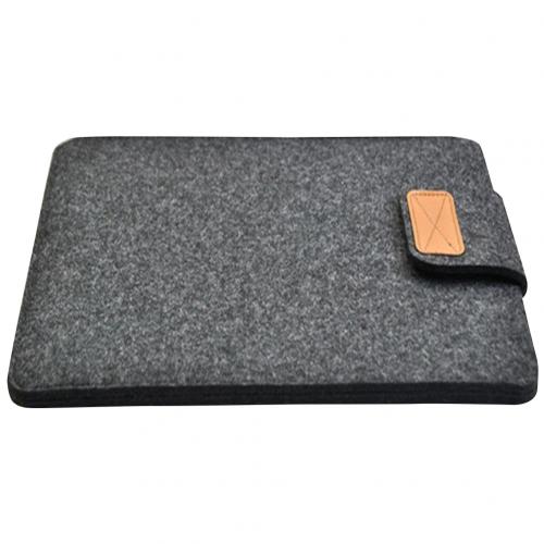Anti-ridse bærbar taske til apple mac-book air pro retina 11/13/15 beskyttende shell cover filt laptop taske taske cover: 11 tommer mørkegrå