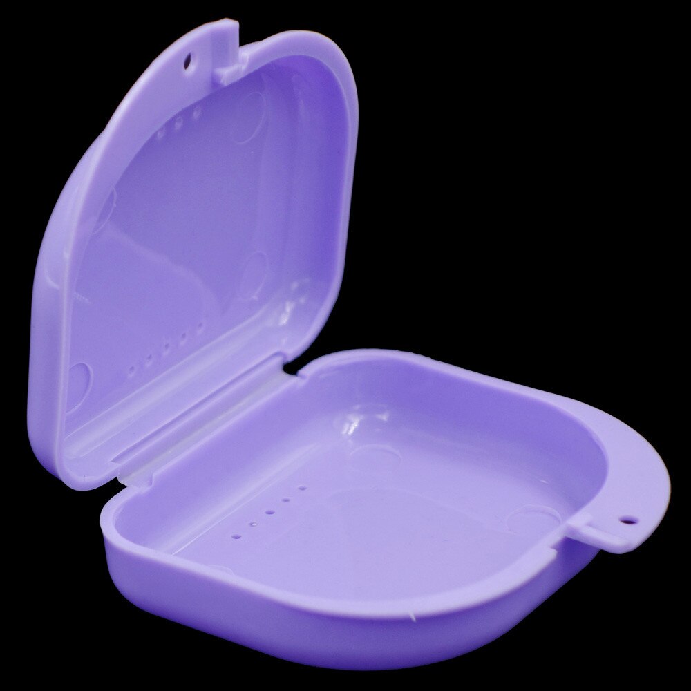 Organizer Prothese Bad Box Case Dental Valse Tanden Apparaat Container Opbergdozen Dentu Organisatoren Opslag: 1PC-Puple