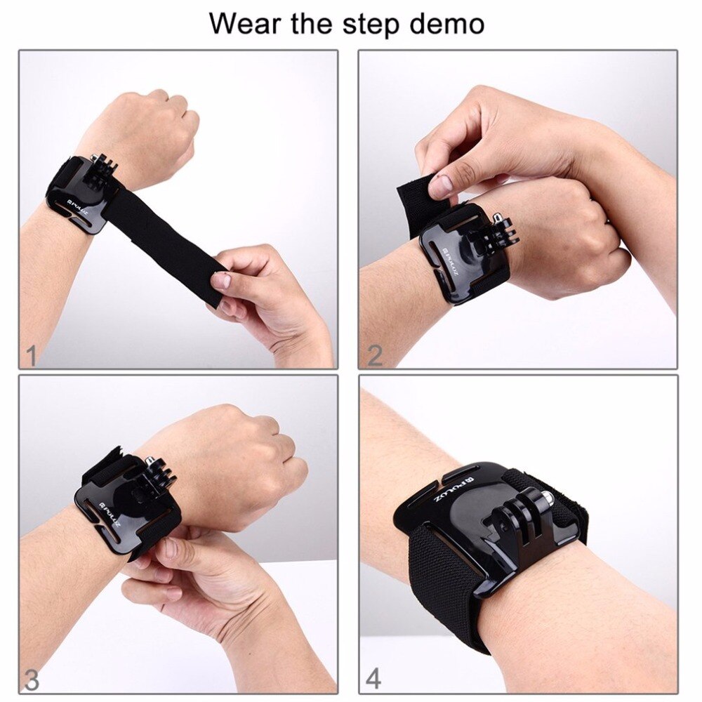 Black Wrist Strap voor Gopro Hero 7 6 5 4 Zwart Sessie Xiaomi Yi 4 k SJCAM SJ4000 EKEN H9 hand Strap Mount Actie Camera Accessor