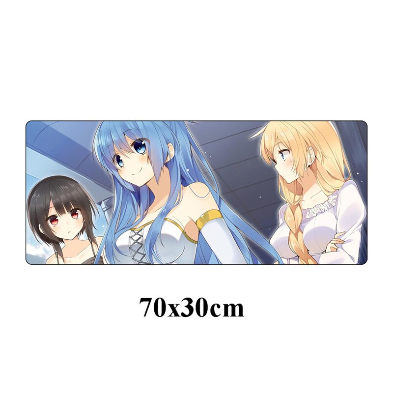 Large 70x30cm Japan Anime Konosuba Mouse Pad Laptop Desk Mouse Mat Locking Edge Rubber Computer Speed Gamer Gaming Mousepad: NO.5