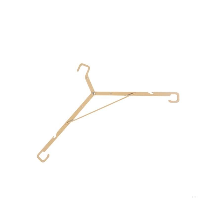 R7UE Simple Folded Hanger Clothes Drying Rack Retractable Mounted Drying Hanger
