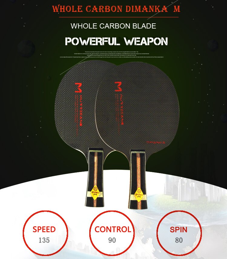 Xvt  m5 full carbon table tennis blade/table tennis bat ping pong blade and full cover case