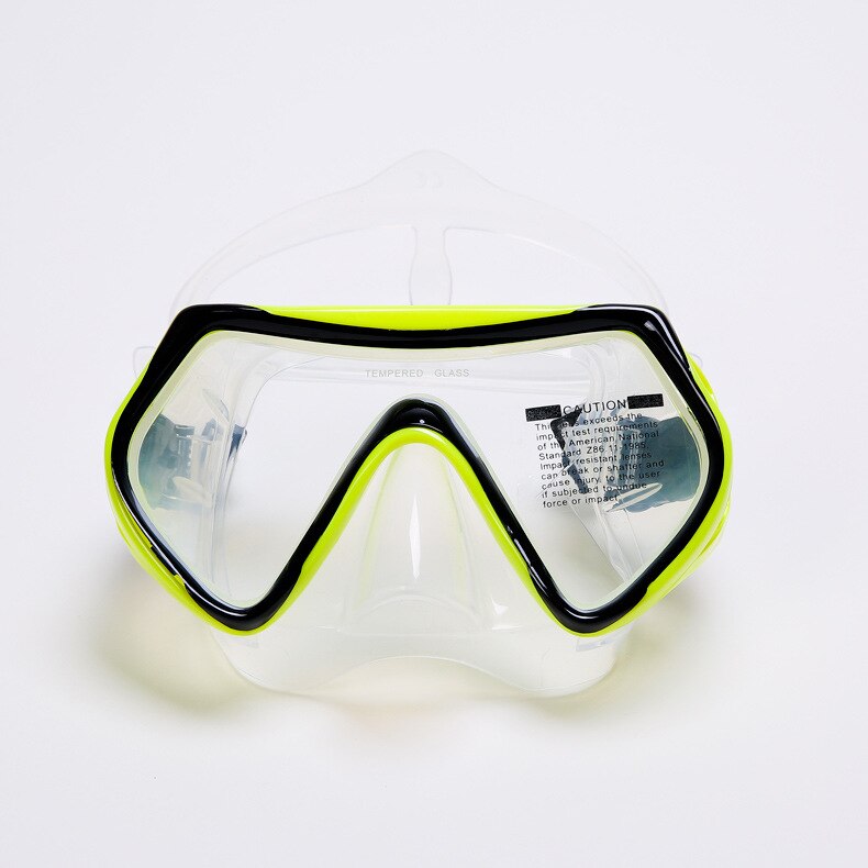 Adult Swimming Scuba Diving Goggles Mask Underwater Anti-Fog Glasses Snorkeling Goggles Equipment: Yellow