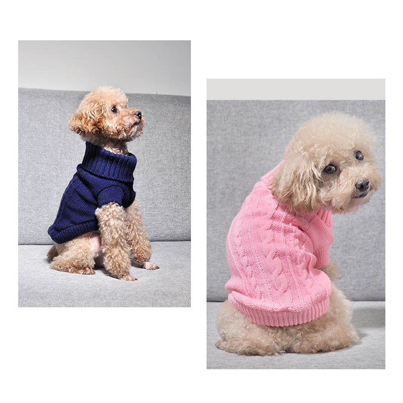 Kæledyr hund kat tøj vinter efterår varm kat strikket sweater trøje hvalp mops frakke tøj pullover strikket skjorte killingetøj