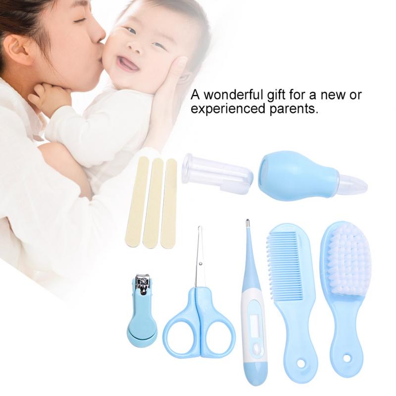 8 Teile/satz Baby Gesundheit Pflege Kit Tragbare Neugeborenen Baby Pflege Kit Nail Clipper Schere Haar Pinsel Kamm Sicherheit Pflege Set