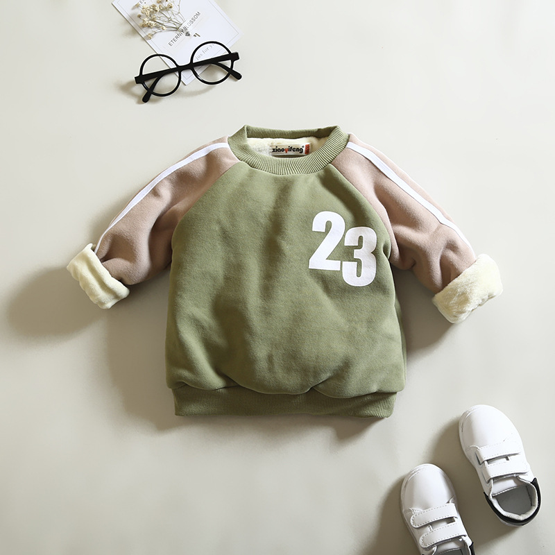Lente Herfst Jongen Truien Uitloper Baby Meisjes Kleding Lange Mouwen Warme Truien lucky kind Tops Voor Moleton Infanti: WHITE / 9m