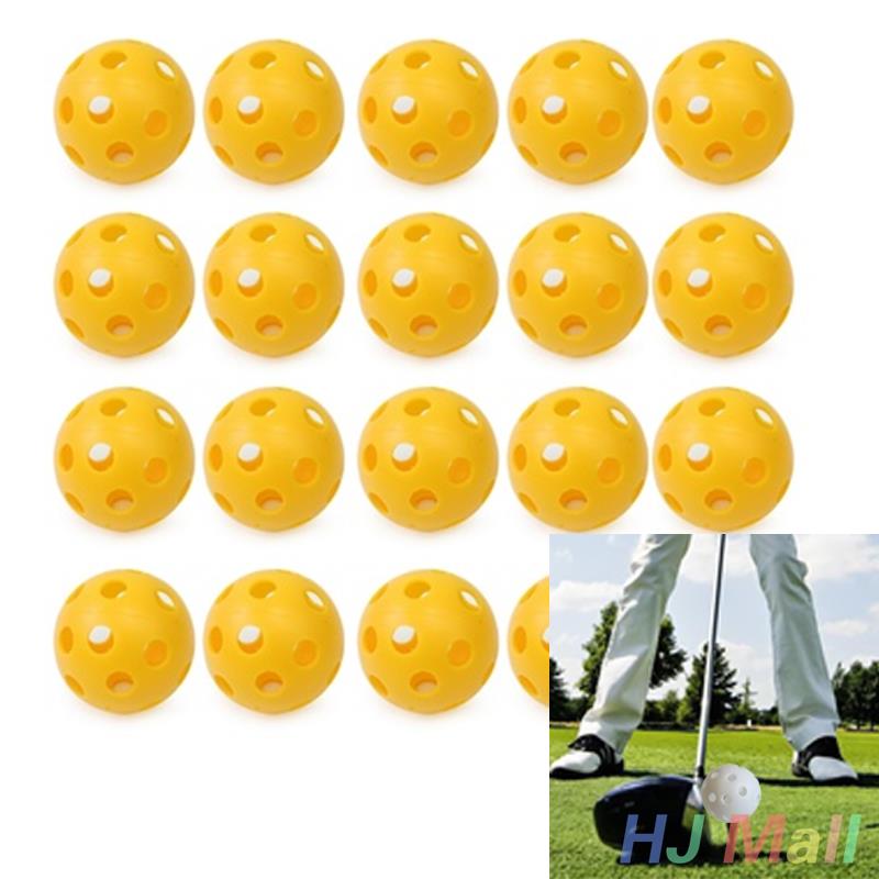50 Stuks 40Mm Golf Training Ballen Plastic Luchtstroom Hollow Met Gat Golfballen Outdoor Golf Practice Ballen Golf Accessoires