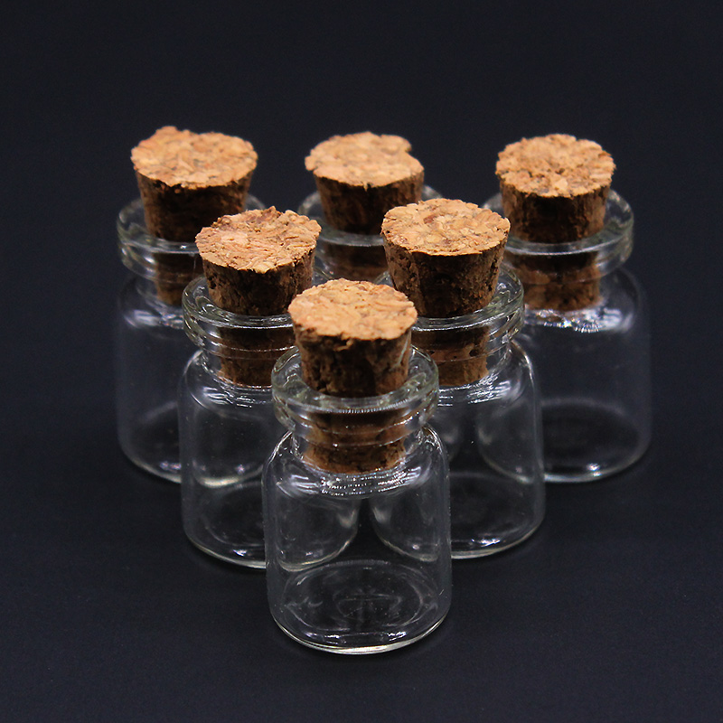 Donyamy 10 st 0.5ml 11 x 18mm små glasburkar söt mini önskekorkpropp glasflaskor flaskor burkar burkar behållare