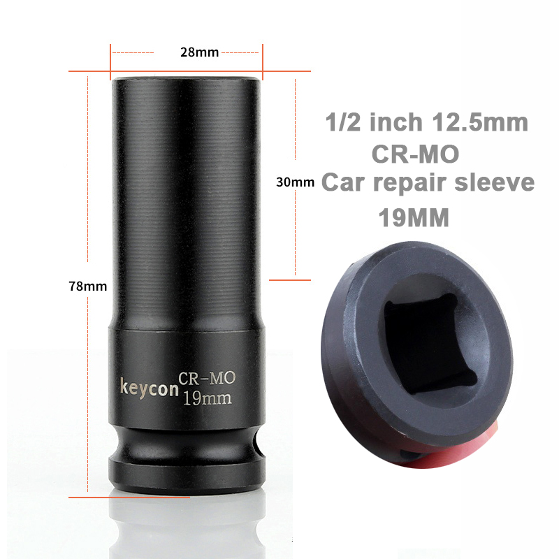 1/2 Inch 8-32mm Air Socket Adopter Universal Pneumatic Socket Wrench Head for Electric Impact Wrench Air Impact Wrench: 19MM