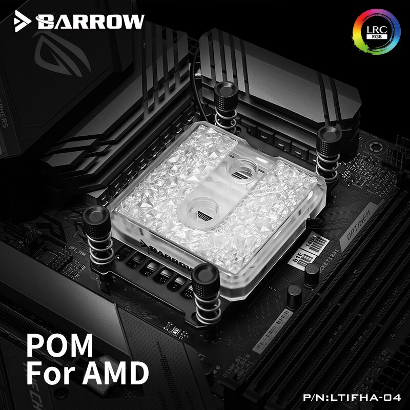 Barrow Cpu Blok Voor Intel En Amd Platform Ijspegel Serie Pom Of Barss Top Optionele Lrc 2.0 5V 3pin microwaterway Cpu Koeler: AMD - POM