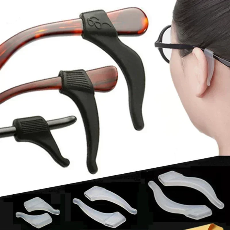 Gancio per l'orecchio in silicone fai-da-te Occhiali antiscivolo Gamba presa Supporto anticaduta Staffa per manica dell'orecchio Dispositivo di fissaggio Accessori per occhiali trasparenti