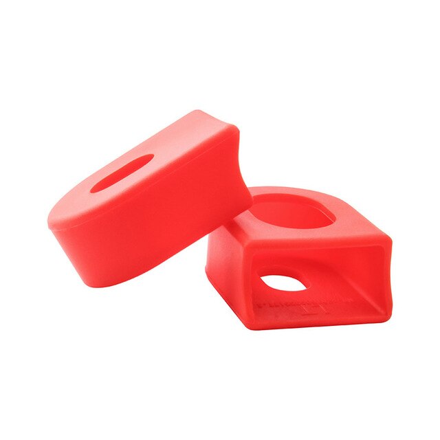 2Pcs Siliconen Fiets Crank Arm Protector Cover Weg Mountainbike Universele Crankstel Beschermende Caps Mtb Fietsen Accessoires: Red
