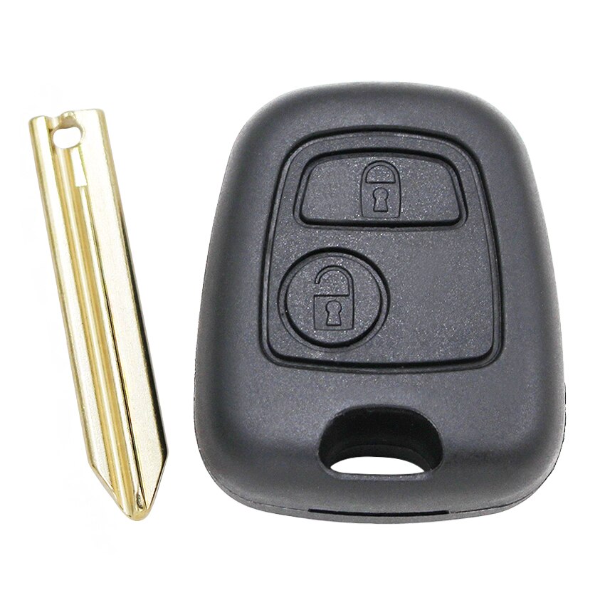 Funda para llave remota de 2 botones, carcasa para llave de coche inteligente, para Citroen Saxo Xsara Picasso Berlingo SX9, hoja sin cortar