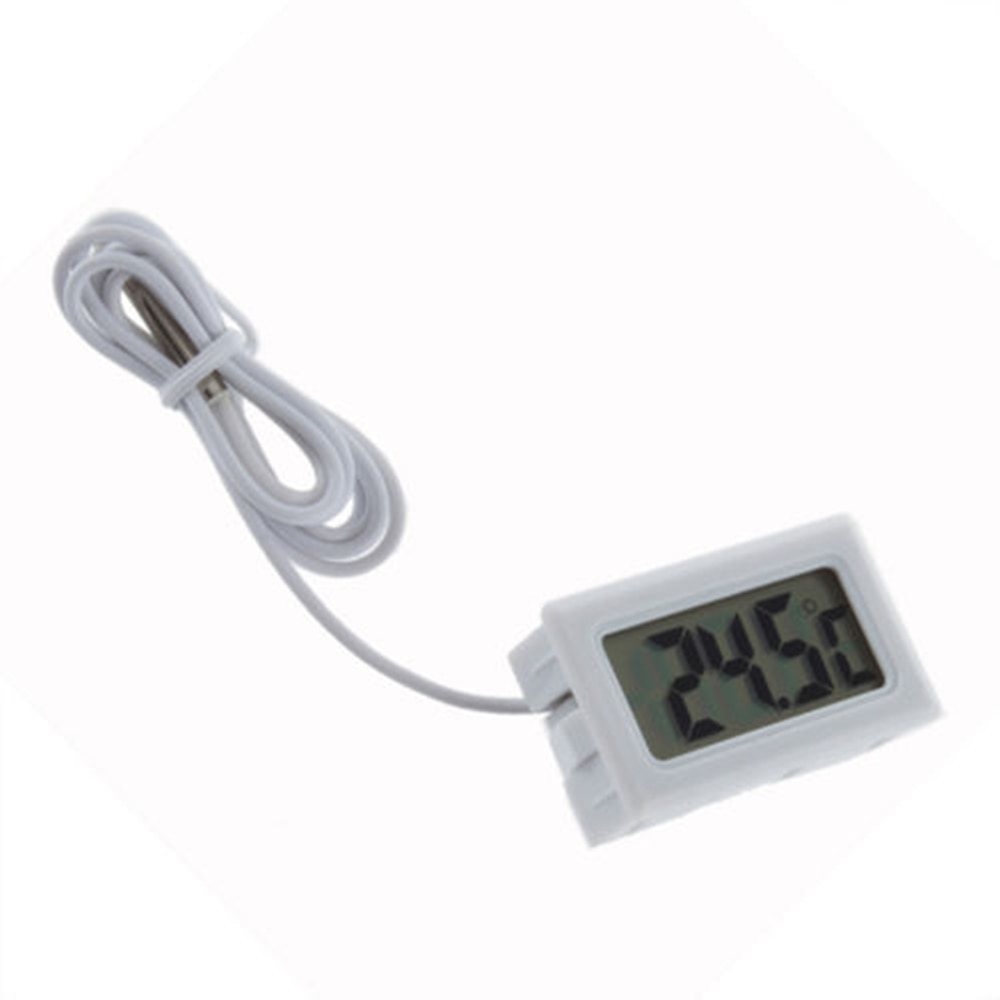 Digitalt lcd termometer præcisions elektroniske termometre med sonde 1m wire måle temperatur  -50 ~ 110 grader til akvarium