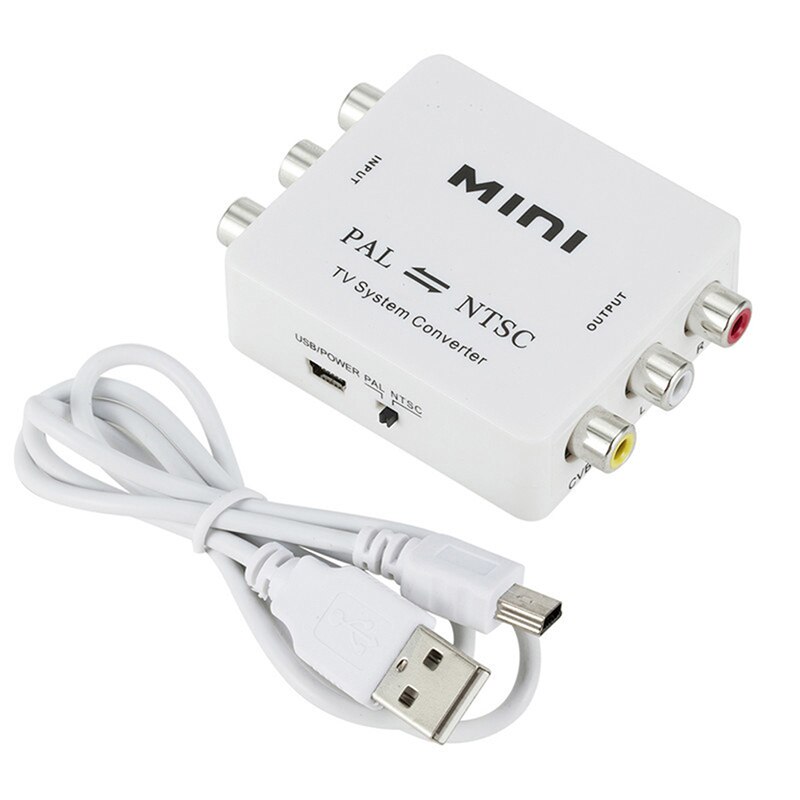 Convertidor de Switcher de sistema de TV bidireccional PAL/NTSC/SECAM a PAL/NTSC, color blanco