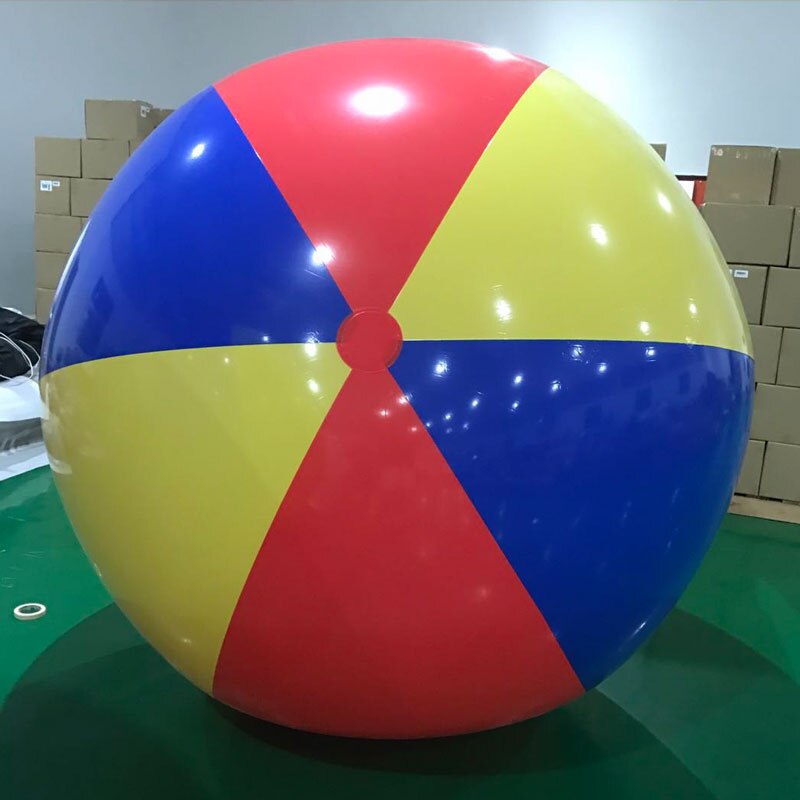 100cm/150cm/200cm ballon de plage gonflable géant grand trois couleurs épaissi PVC eau volley-Ball Football partie extérieure enfants jouets: 150cm   (4.92FT) / Beach Ball