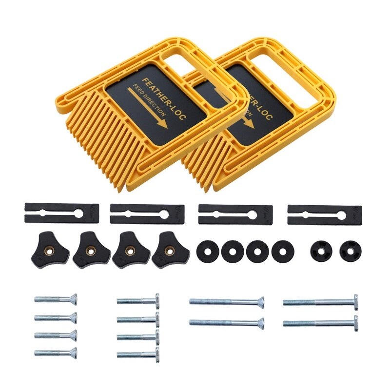 Extended Feather Loc Board Set multi-function Woodworking Engraving Machine Double Featherboard Miter Gauge Slot DIY Tool