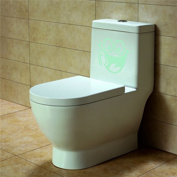 Luminoso WC 13 g pared baño pegatina impermeable signo de puerta que brilla en la oscuridad fluorescente póster pegatinas baño pegatinas de baño