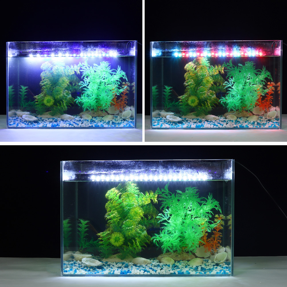Aquarium Blue White Light Fish Tank Submersible Lamp Waterproof Underwater LED Plant Lamp Aquarium Lighting Accessories
